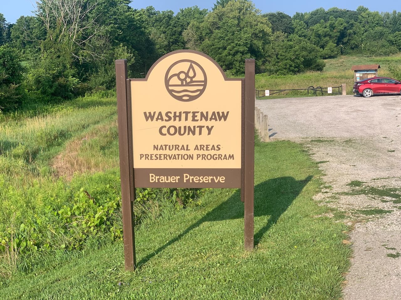 Brauer Preserve Sign and Parking Area